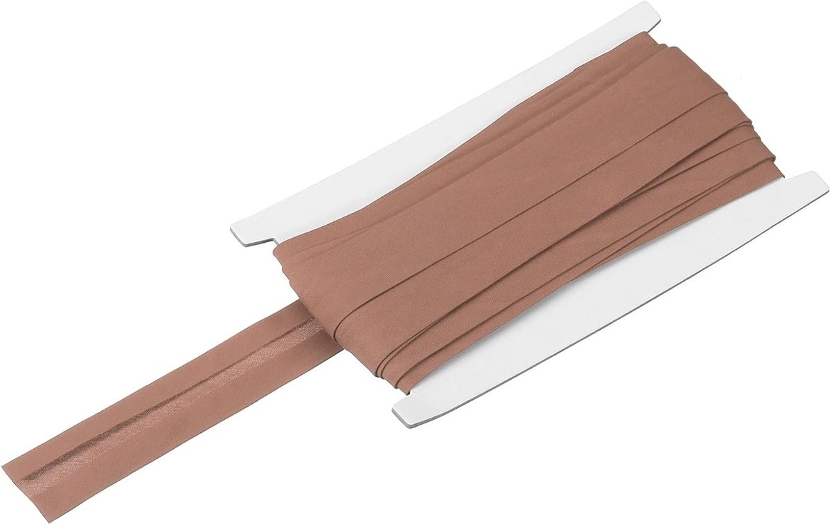 1 inch Single Fold Bias Tape Cotton Continuous Bulk Bias Tape voor naaien, naaien, quilten Hemming Binding Crafts Eenvoudig verpakt (Coffee 10 Yards)