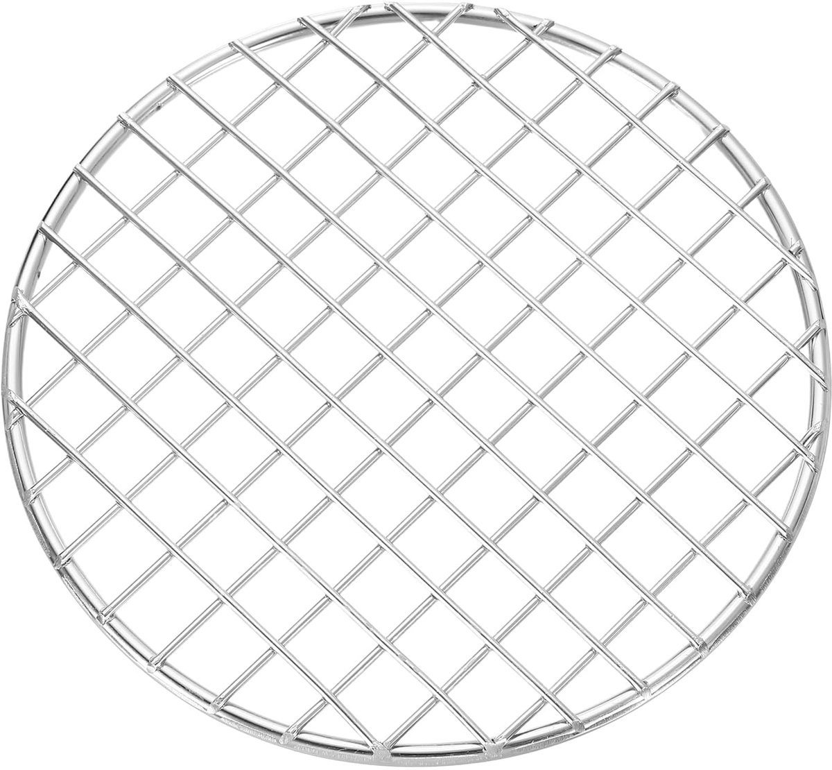 Rond grillrooster Dia 6 5 inch roestvrijstalen grillrooster van kruisdraad voor koken in de oven koken in de lucht zilver