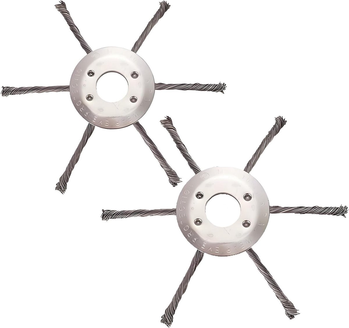 2 stuks grastrimmer kop staaldraad grastrimmer kop voor grastrimmer grastrimmer grastrimmer draadkop geknoopte draadkop universele vervanging voor grasmaaiers accessoires (6 koppen)