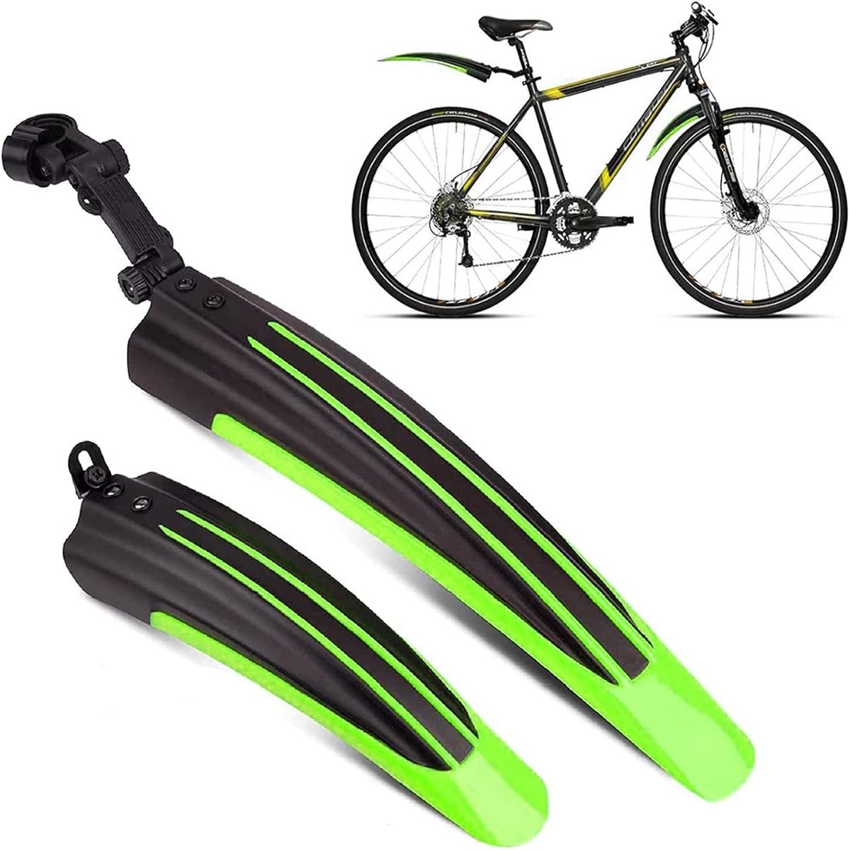 Spatborden Universele Fiets Spatbord Set Verstelbare Voor En Achter Compatibele Fiets Spatborden MTB Mudguard Geschikt Voor 20,22,24,26,27 inch Bike Mountainbike Wielen