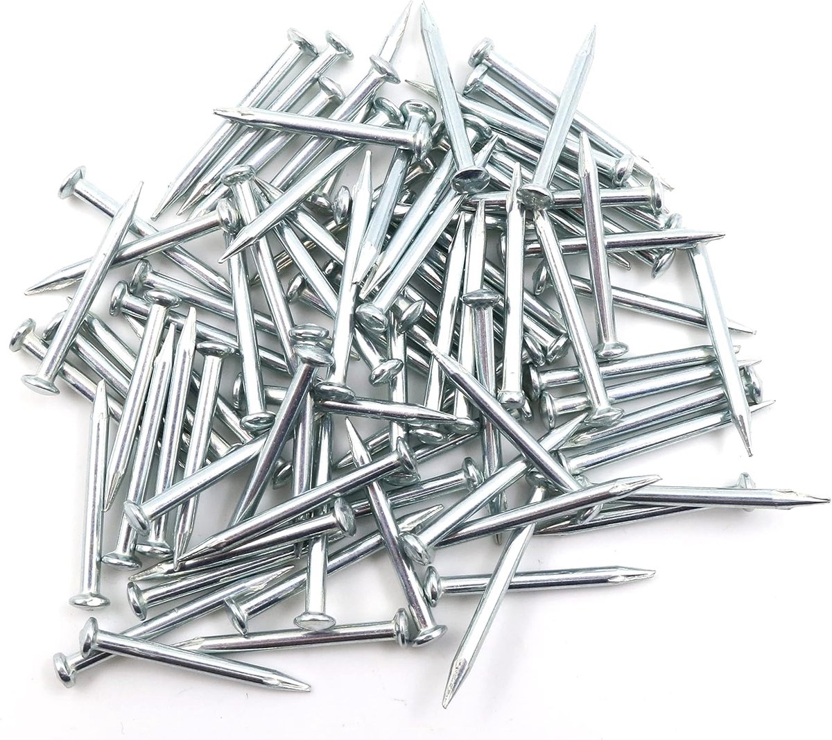 100x stalen pennen stalen plint pennen nagel 2 x 25 mm lenskop verzinkt