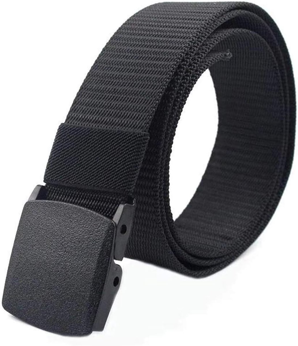 riem nylon canvas, dames heren, traploos verstelbaar, plastic gesp