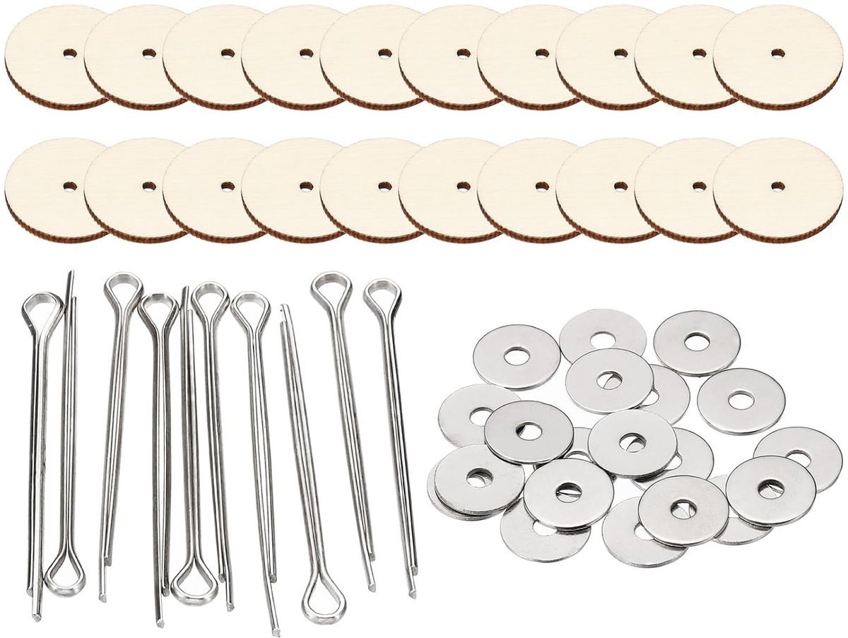 24mm poppengewrichtjes, set van 10 verwijderbare klikspeldjes, aansluiting en vezelplaatbakje voor het maken van beerledematen, hoofdgewrichten, DIY-knutselaccessoires