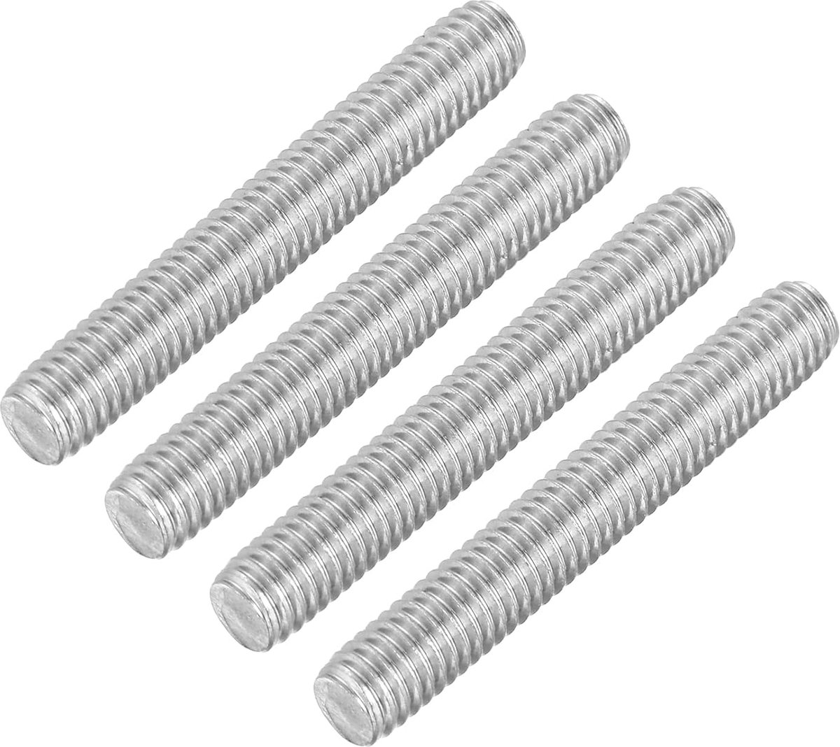 4 stuks draadstangen, M6 x 40 mm, roestvrij staal, 304 klinknagels, stang rechtse schroefdraad, M6-1 staven voor montage van meubels en machines