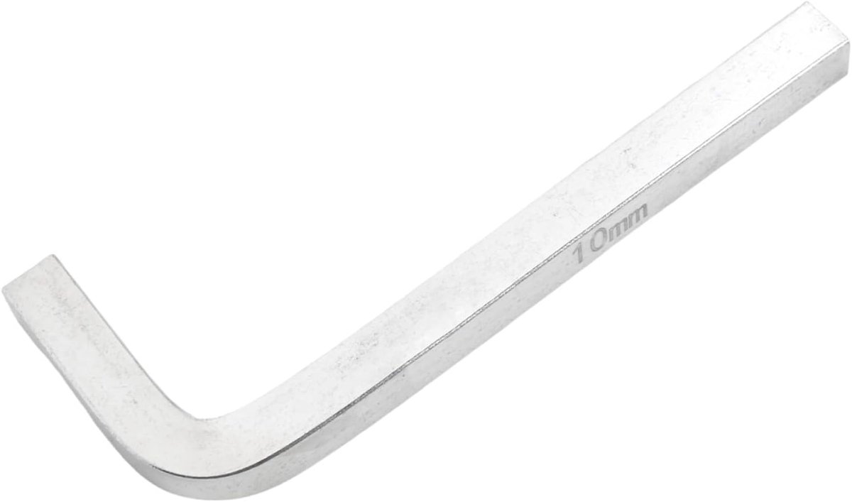 Vierkante sleutel, vierkante sleutelset, dopsleutel afgerond, verchroomd staal vierkante sleutelset, 310 mm lengte (10 mm)