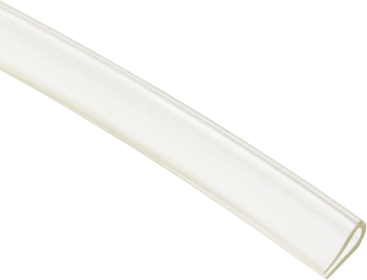 sourcing map Afdichting van pvc, beschermfolie, profiel, U-Seal Apte, 0,5-2 mm, rand 1 m, lengte 0,24 inch, hoogte transparant