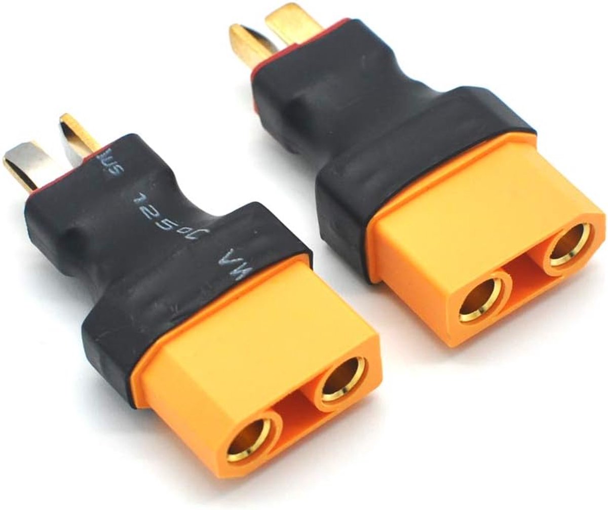 Draden Connector T-Plug Deans Mannelijk naar XT90 XT-90 Vrouwelijke Conversie Adapter voor RC LiPo Batterij (2 Pack)