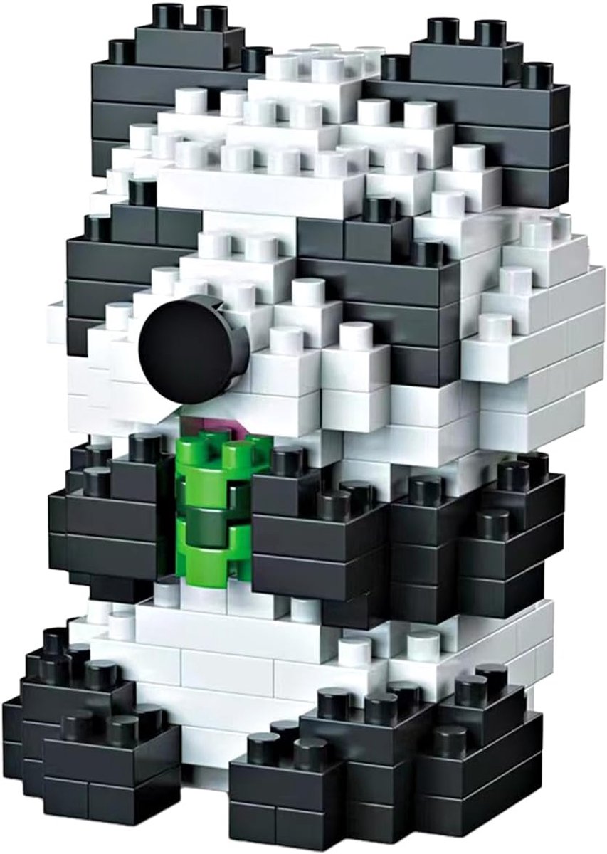 Volwassen Dier Micro Bouwstenen Set voor Thuis en Kantoor Decoratie KLJM-10 (Panda, 239 STKS)