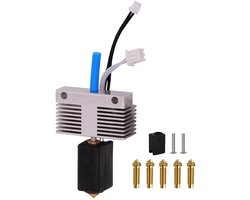 Kit voor Elegoo Neptune 4 Plus, Neptune 4 Max, 3D-printer, printkop, extruder, hot end kit, verwarmingsblok kit met 5 stuks extra 0,4 mm messing spuitmonden kit en 1 siliconen cover