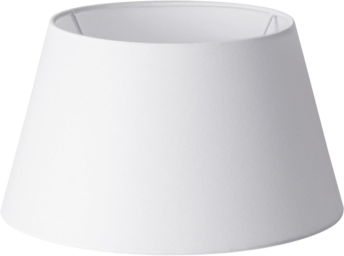 Sweet Home Lampenkap voor tafellamp | Lampenkap wit | 25/18/14cm | voor E27-fitting | Stoffen lampenkap