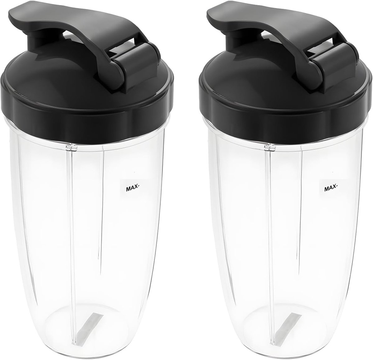 2-delige set vervangende onderdelen voor Nutribullet sapafzuigerbekers 32 OZ, 2 stuks Nutribullet vervangbekers met deksel, compatibel met Nutribullet sapafzuiger 900W/600W (32oz/940ml)