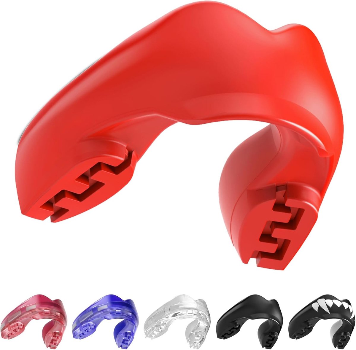 gebitsbeschermer beugeldragers. Volledig contact voor alle sporten, waaronder rugby, vechtsporten, boksen, ijshockey en alle contactsporten (Red)