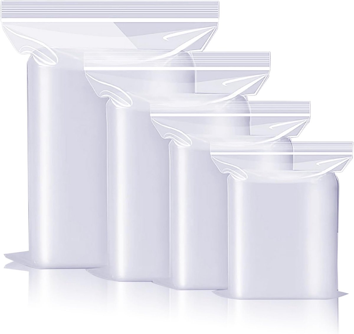 Plastic Grip Seal Zakken, Helder, voor Opslag van Noten, Granen, Collectibles, Kleding - 10X15cm 100STKS