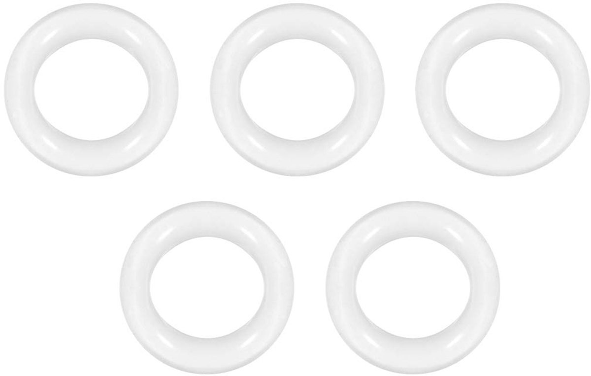 sourcing map Siliconen O-ring, 11 mm OD, 7 mm ID, 2 mm breed, VMQ afdichtringen, wit, 5 stuks