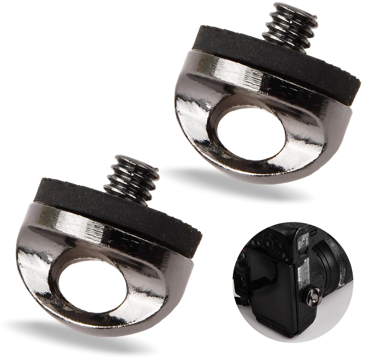 1/4 inch camera-bevestigingsschroef, 2 stuks adapterschroef voor camerariem, D-ring, 1/4 inch schroef voor draagriem, Qr-plaat, camera-accessoires voor statief, tripod, schroefadapter, statief schroef