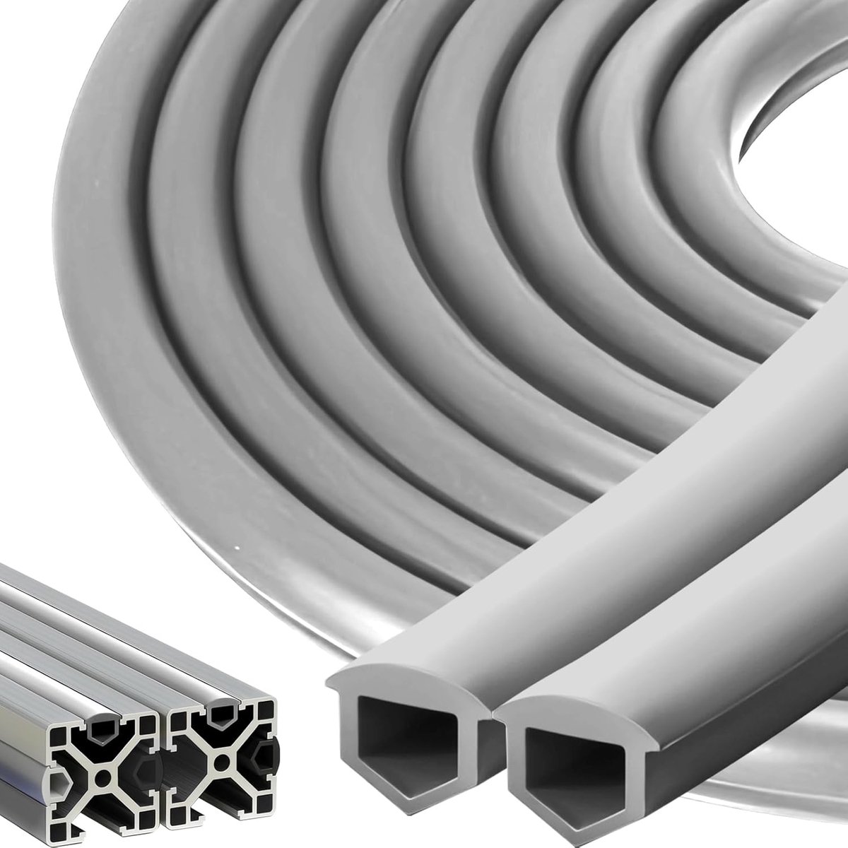 20 meter aluminium profiel-randstrook 30x30, 40x40 groef 8 aluminium profiel accessoires stofbescherming zachte afdekking afdichtingsstrook zacht PVC-afdichtingsstrook voor item profiel 30/40 V-type