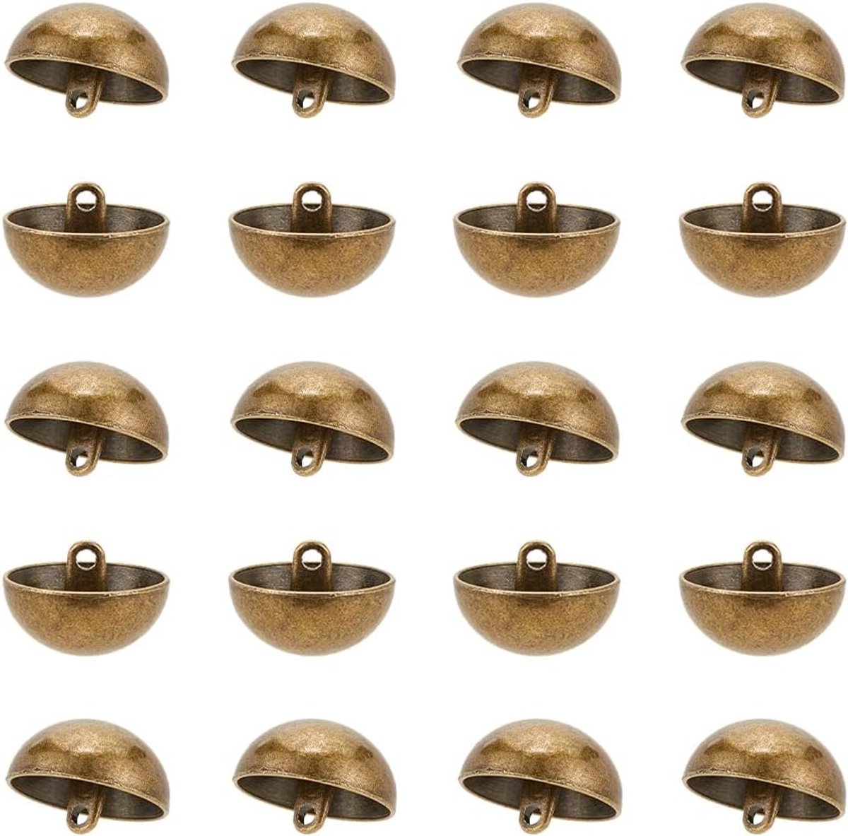 20 Stuks Metalen Paddestoel Koepelvormige Knopen Ronde Naaiknoppen Schacht Knopen Half Ronde Jas Naaien Knoppen Dome Mashroom Schacht Knoppen Voor Diy Naaien Kleding Jassen Thuis Kleding