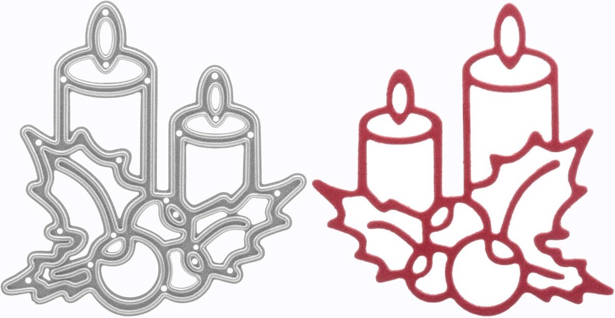 Stanssjabloon: kleine adventskrans.