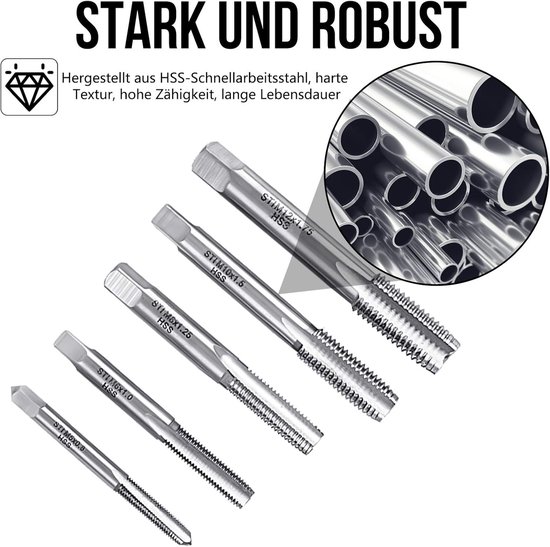 Kraanreparatieset - Draad M5 M6 M8 M10 M12 - Doppen — afbeelding 5