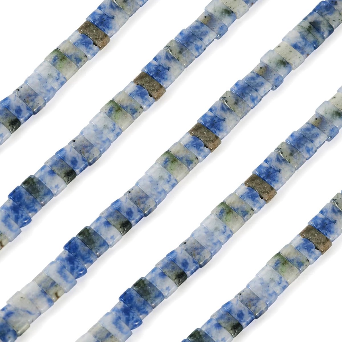 Kralen 2 gaten rocailles 5x3mm edelsteen natuurlijke blauwe stenen rechthoek platte afstandhouder voor doe-het-zelf meerlaagse armband ketting sieraden maken