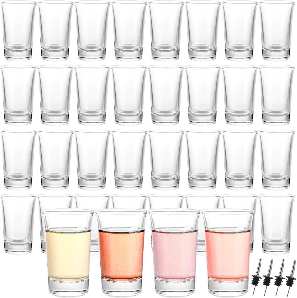 36 Stuks Borrelglaasjes, 47ml/4,7cl Borrelglas Transparant, Borrelglazen van Glas voor Bijeenkomsten, Feesten, Bars, Feestdagen