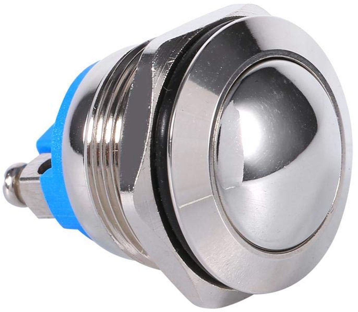 Momentschakelaar, 19 mm Momentary Switch Drukknopschakelaar Waterdichte Auto Metalen Drukknop Orn Momentschakelaar 12V