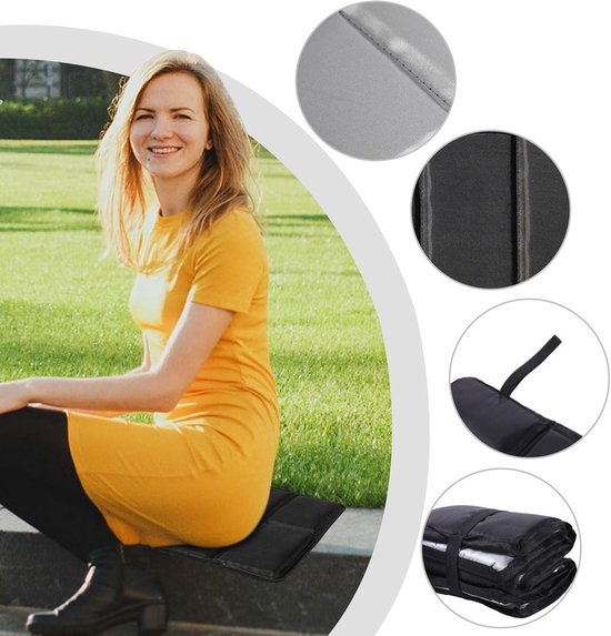 2 stuks campingmat, inklapbaar thermo-zitkussen, waterdicht outdoorkussen, opvouwbare matrasoplegger, draagbare kussens voor kinderen voor kamperen in de open lucht en trekking — afbeelding 3