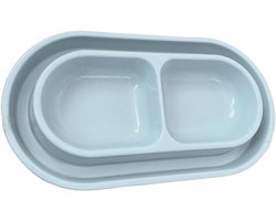 Kitten Schotel Hond Puppy Feeder Anti Mier Gratis Huisdier Kom Geen Mier Meer (S, Grijs) | 400 ml, kom voor dieren, mierenbescherming, met een met water gevulde put, mierenbestendig, dubbele kom voor voer en water