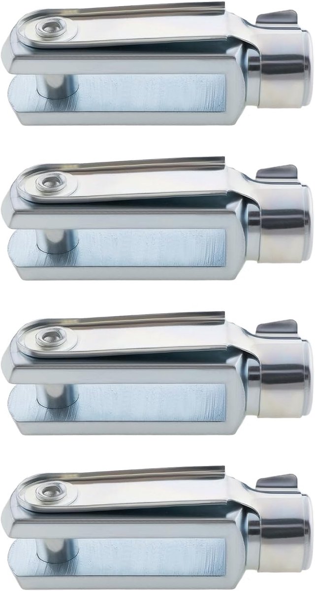 4 Stks M6 Clevis Gaffel Lang met Veerspeld Rechtsdraad Luchtcilinder Staaf Clevis Uiteinde Binnendraad Y-connector 43mm Lengte