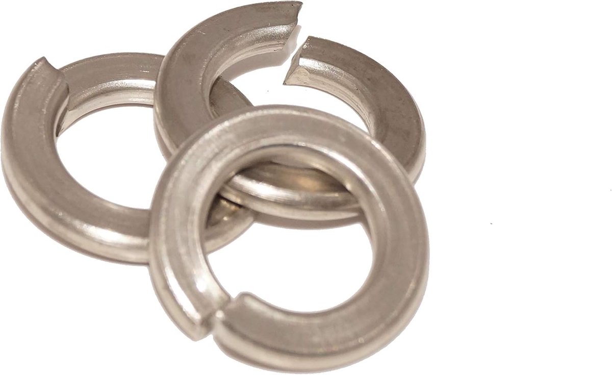 3 mm 100 stuks A1 roestvrij staal veerringen vorm B DIN 127 1.4310 Sperringen glad