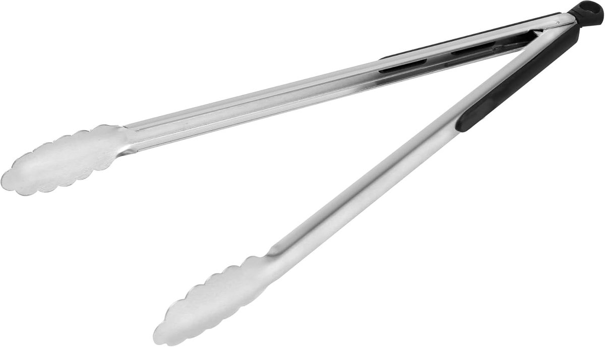 Fireplus barbecuetang - Roestvrij staal - Antislip handgreep - Hittebestendig - Lengte 34,5 cm - Perfect voor grills en rookovens