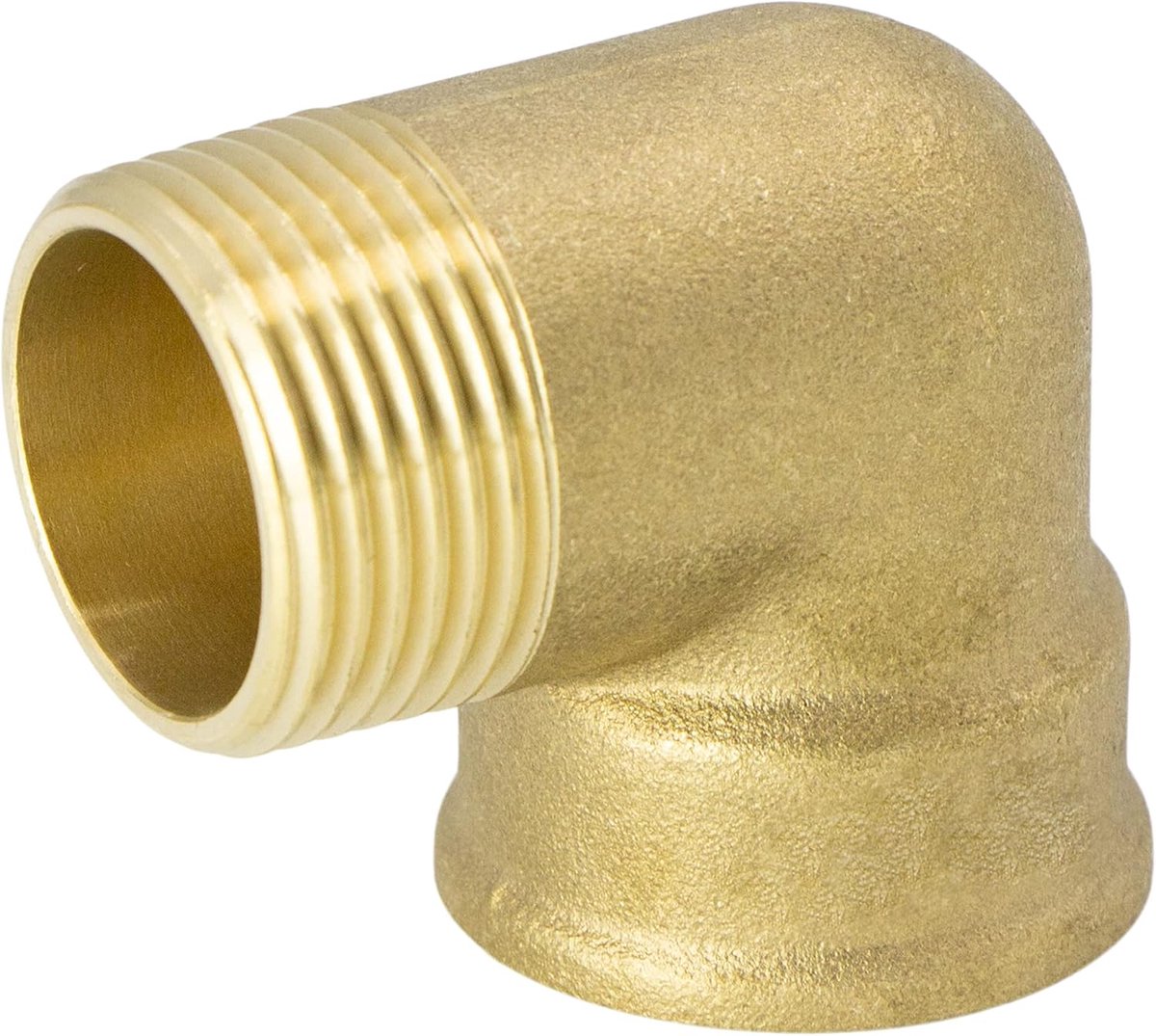 Hoek 90° 15167, 1 1/4 inch IG/AG, messing, geschikt voor drinkwater
