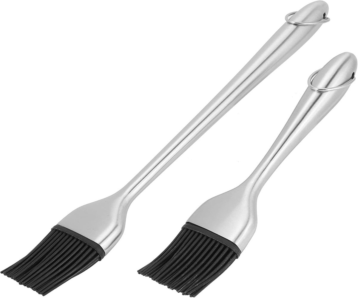 Siliconen, 2 STUKS Koken Bakborstelset, Olieborstel voor Koken BBQ Bedruipen Anti-aanbakborstels voor Keuken Bakken, Barbecue BBQ, Koken, Grillen