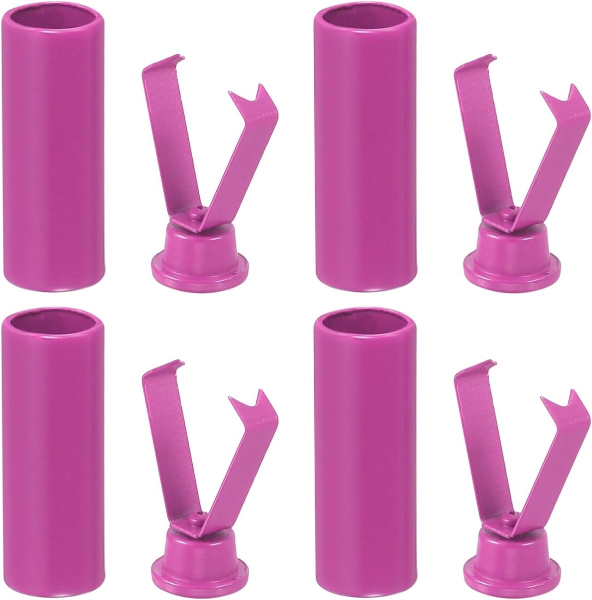 Metalen punten voor veters, 4 stuks veters, cilindrische punten voor reservekoorden voor veters (roze), Roze, 20mm