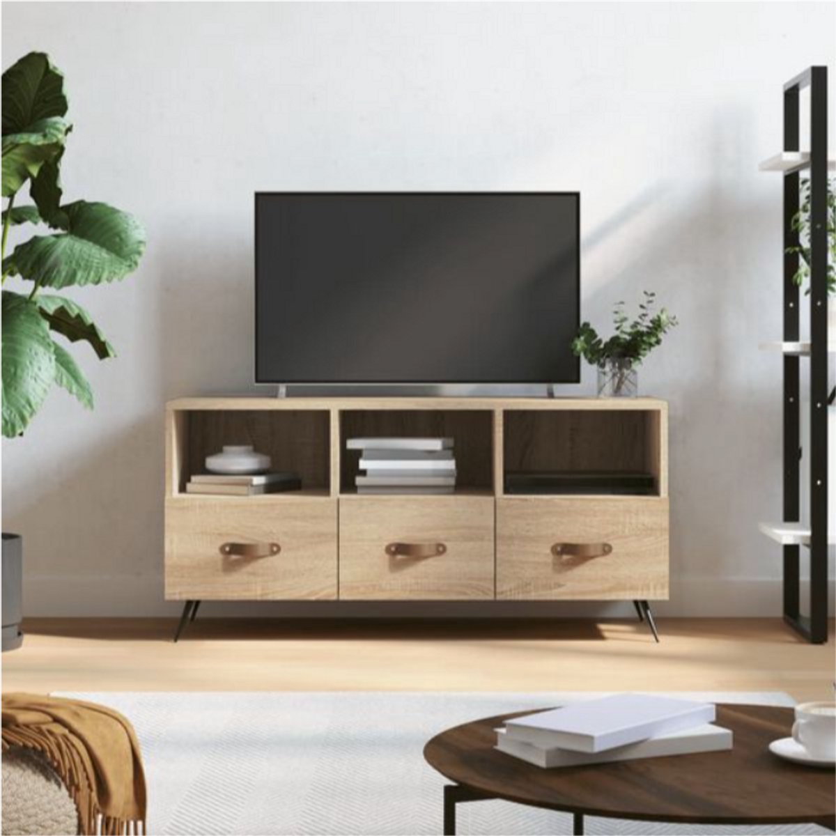vida xl Tv-meubel 102x36x50 cm bewerkt hout sonoma eikenkleurig