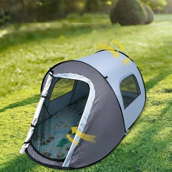 Pop Up Tent - Campingtent - 1-2 Personen - Automatisch - 218x100x95 cm - Waterdicht & UV Bestendig - Lichtgewicht - Voor Kamperen en Strand - Snel — afbeelding 4