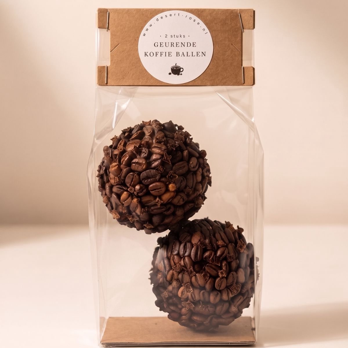 Geurende koffieballen 2 stuks - Cadeau koffie liefhebber - Natuurlijke geuren in huis - Natuurlijke huisparfum - Aromatherapie
