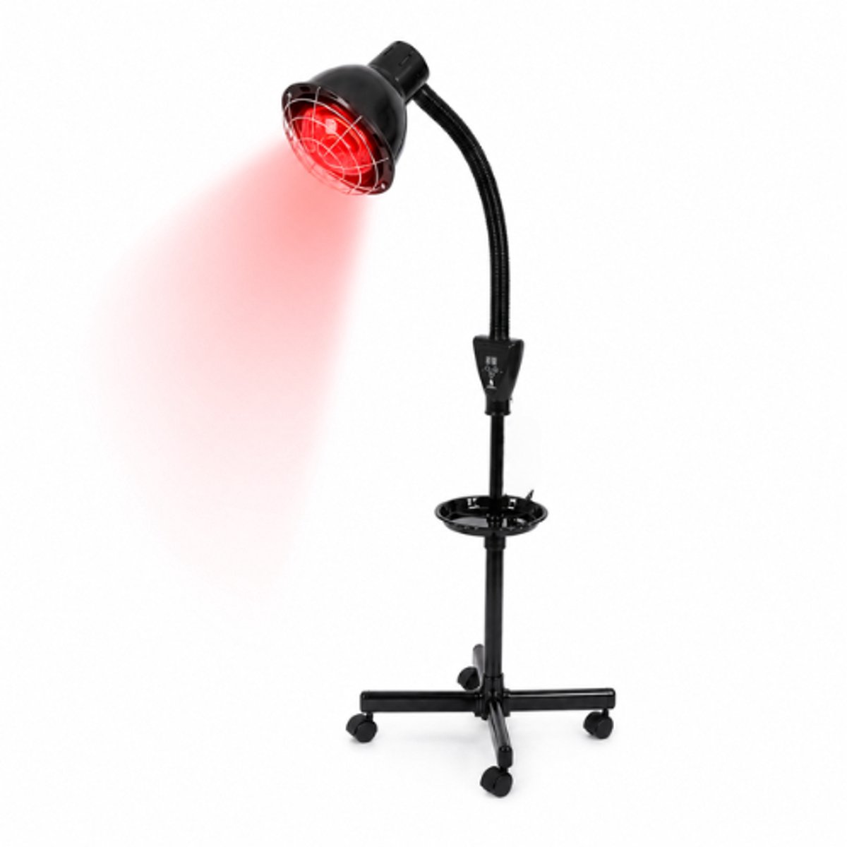 Luxyor - Redlight 160 - Infraroodlamp 275W - Zwart - Infraroodtherapie - Roodlichtlamp - Roodlicht Therapie Lamp Op Wielen - Warmtelamp