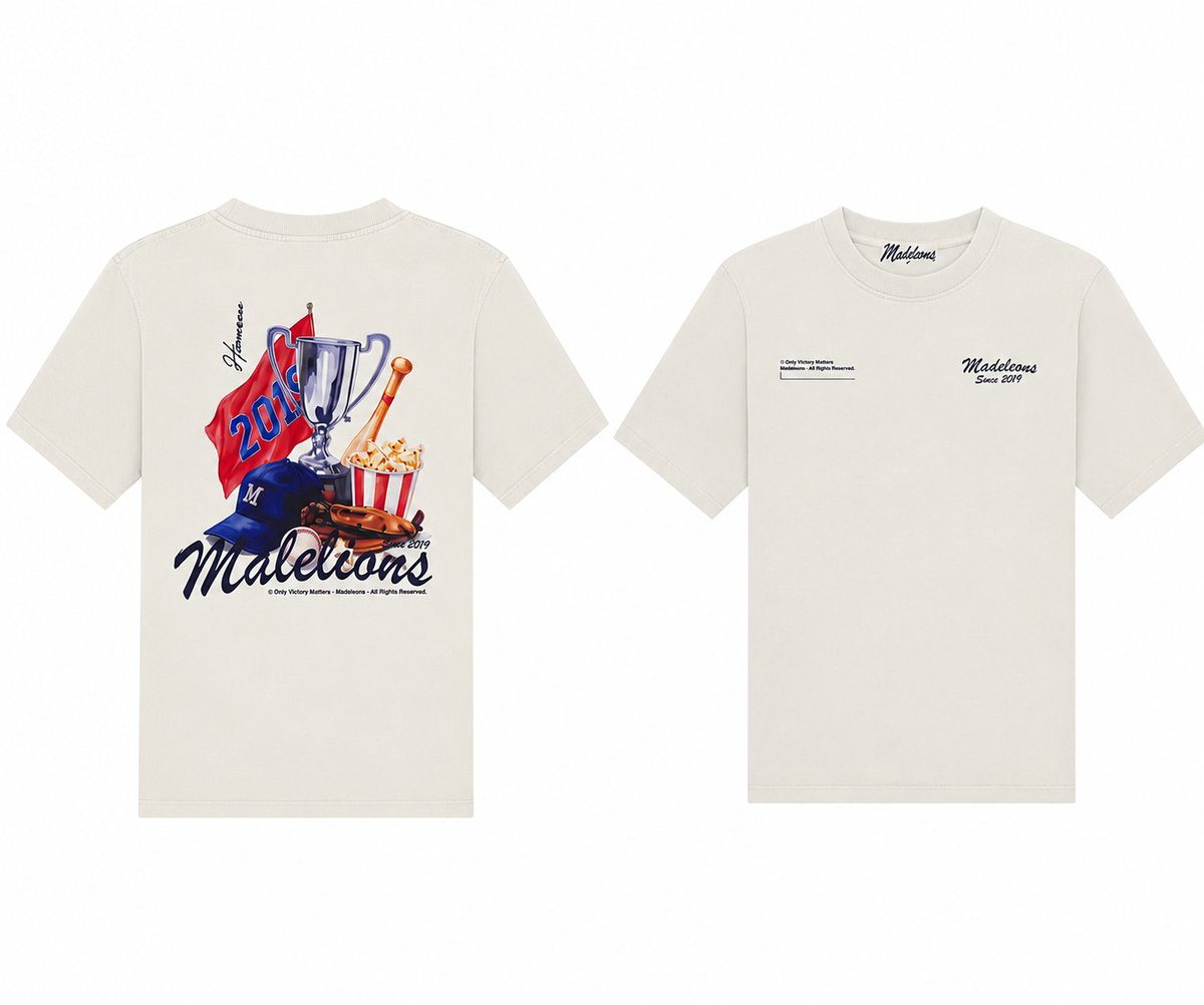Malelions Men Homerun T-shirt off white