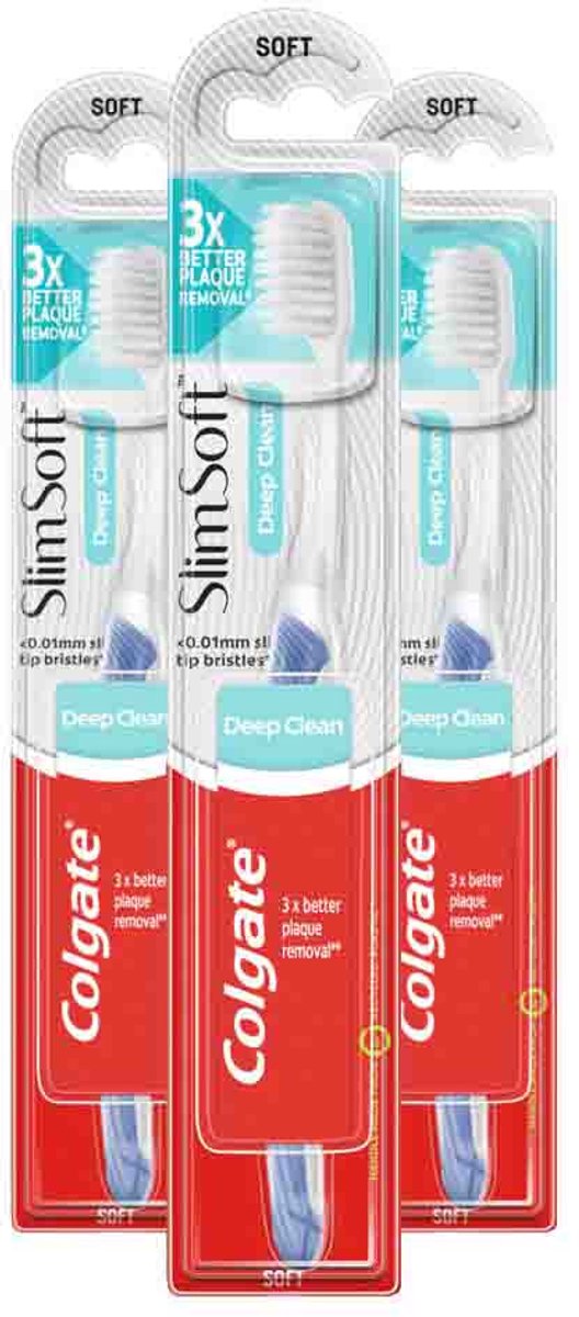 Colgate - Tandenborstel SlimSoft - 3 x 1 stuk - Voordeelverpakking