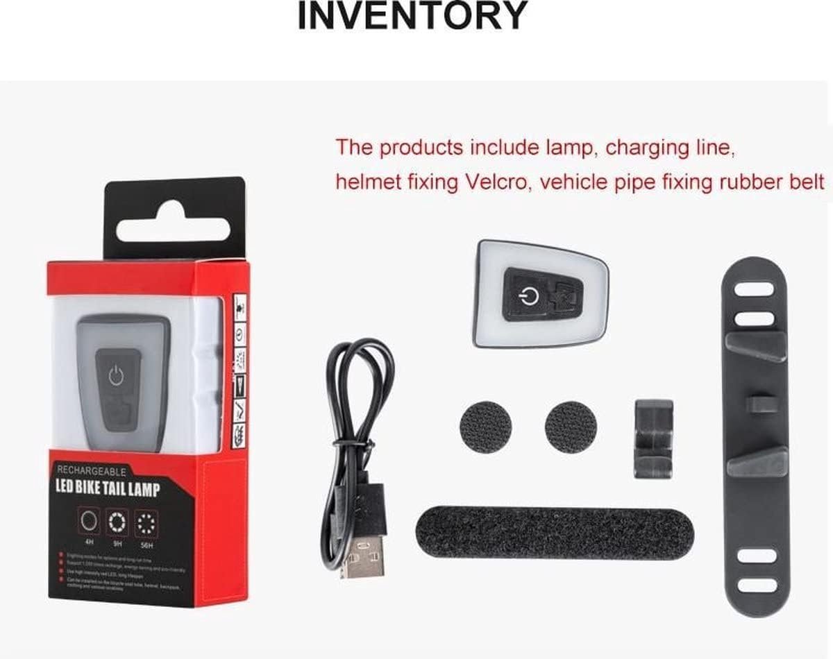 SnelShoppen - Fietsverlichting Hoog Kwaliteit - USB Oplaadbare Koplamp en Achterlicht LED - Herkenningslicht voor Fiets - Tasverlichting - Sterk en Du