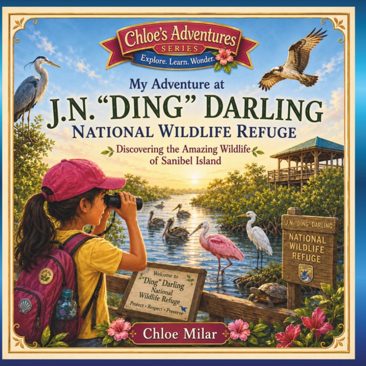 Natuurboek over J.N. "Ding" Darling Wildlife Refuge - Ontdek de dieren van Sanibel Island - Avontuurlijke reis - SnelShoppen