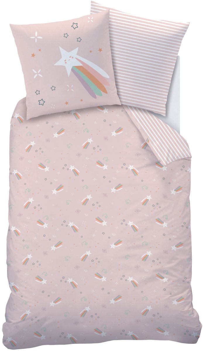 Matt & Rose Dekbedovertrek Ster - Eenpersoons - 140 x 200 + 63 x 63 cm - Katoen