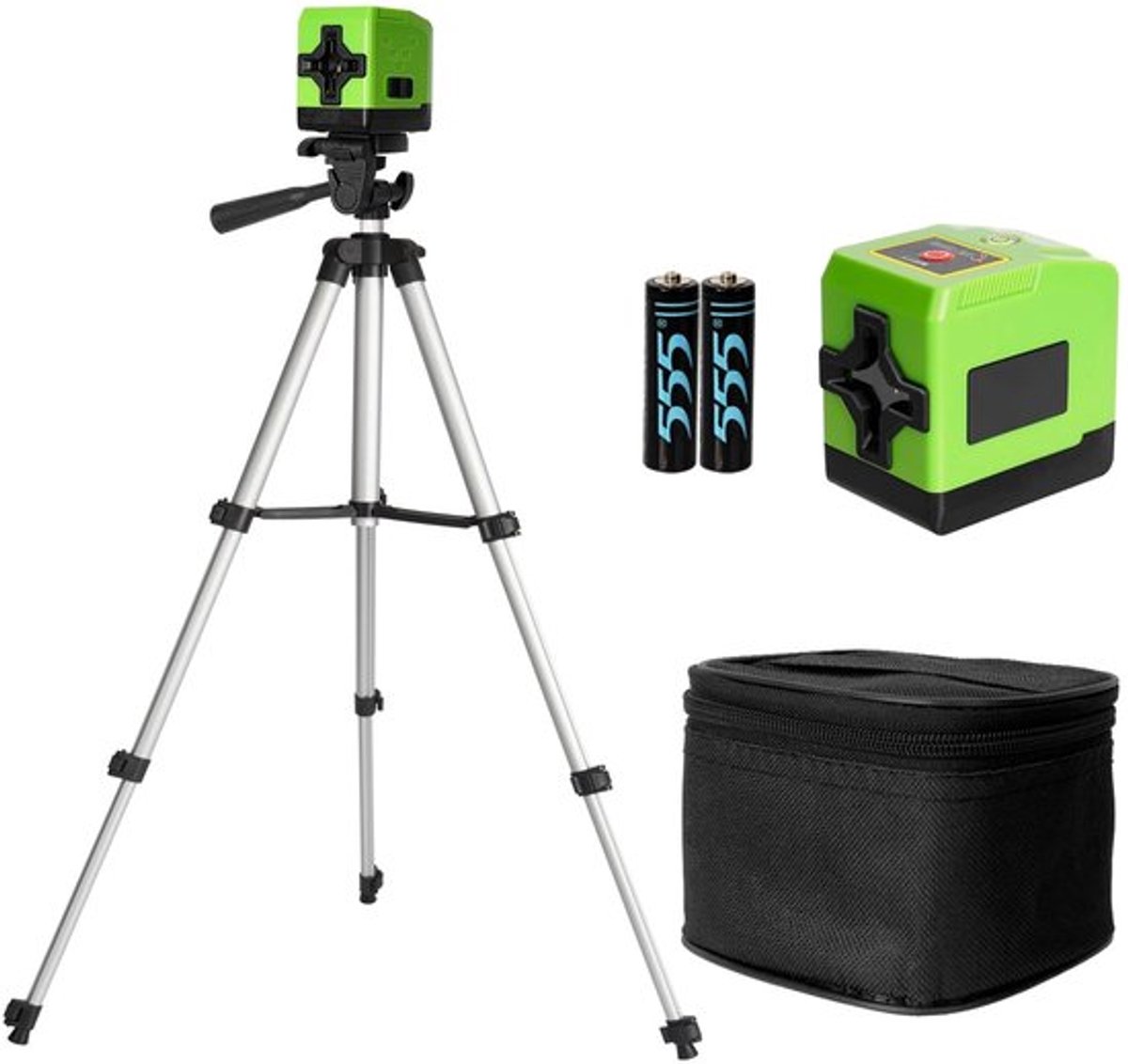 Cross Line Laser - Laser Levels - Zelfnivellerend - Groen - Niveau Instrument - Geschikt voor Bouwprojecten - 15 m Bereik