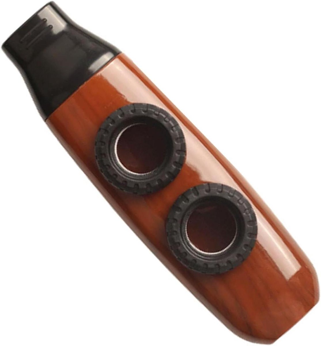 Verstelbare Kazoo Fluit - Klein Muziekinstrument - Muziek Maken - Dubbel Membraan - 13 x 8 x 3 cm - Redwood