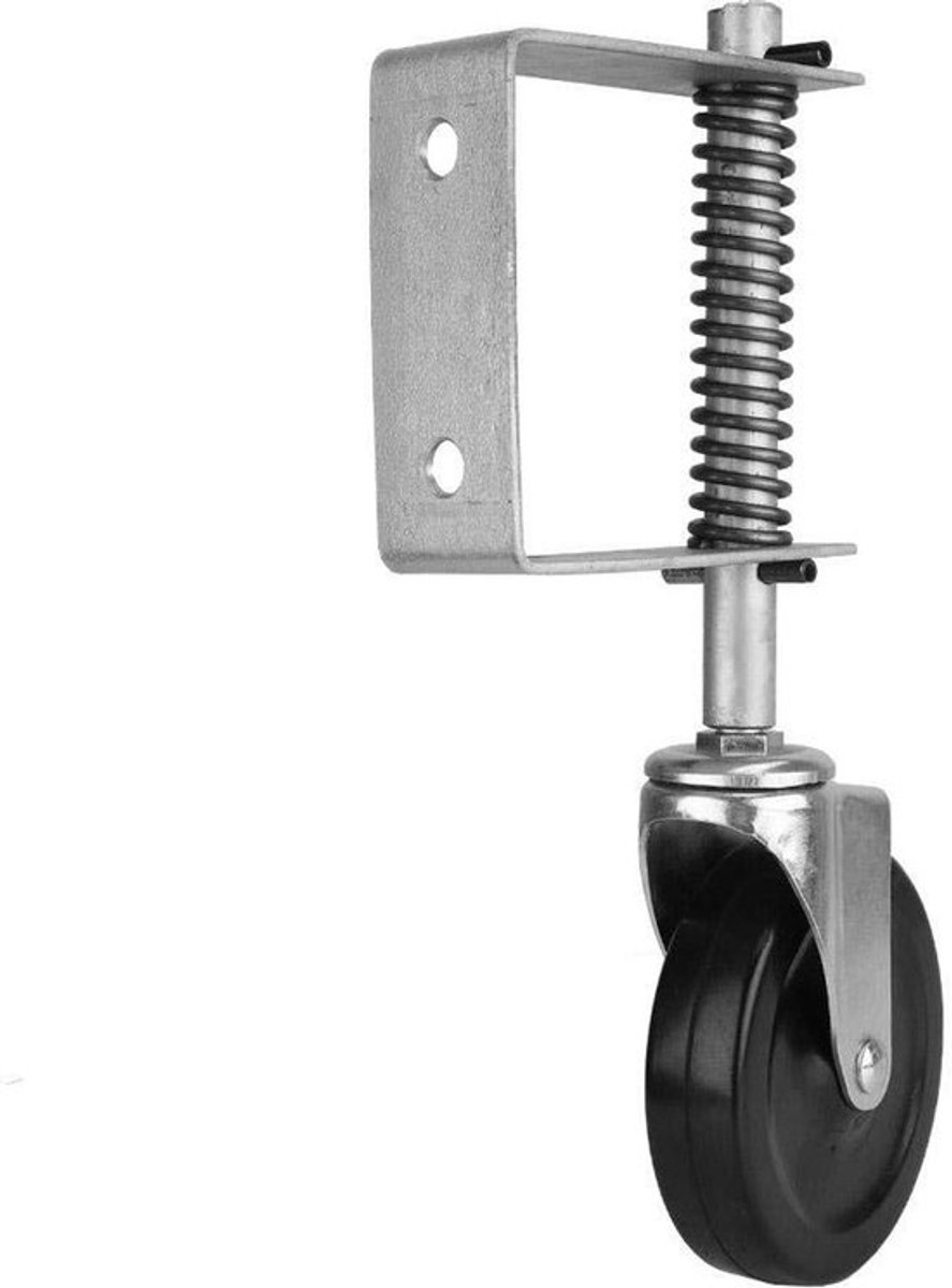 Rubberen veerzwenkwiel 10,2 cm voor meubels en trolleys
