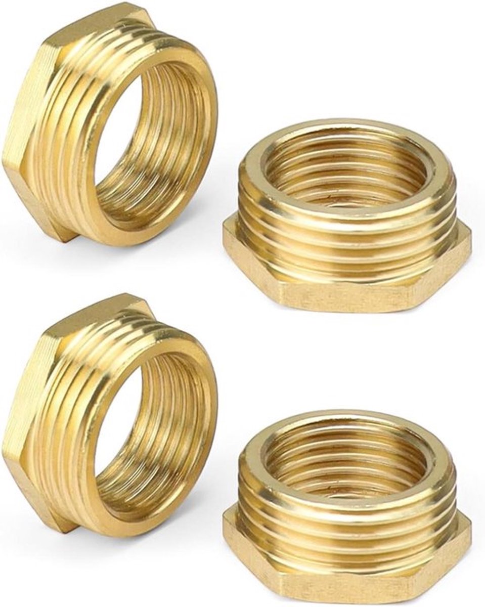 Messing reductie 3/4 naar 1/2 inch, 3,5m - Eenvoudige installatie voor huishoudelijke en commerciële sanitair aansluitingen
