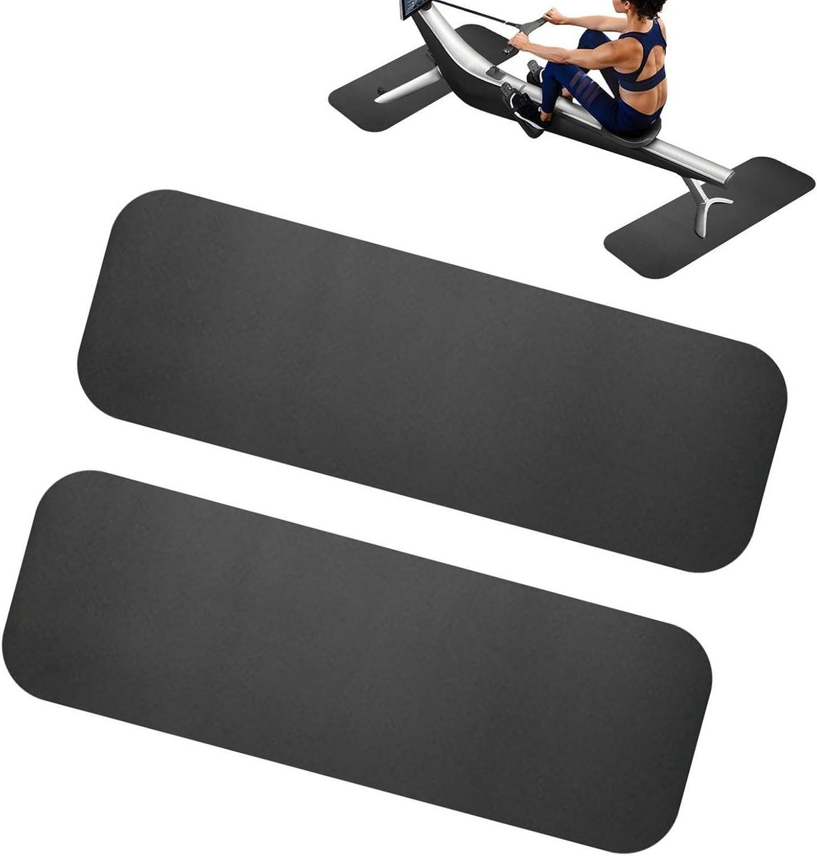 Loopbandmat - Fitnessmat Onderlaag - Vloer Beschermen - Antislip Geluidsdempend - 25 x 80 cm - Groen