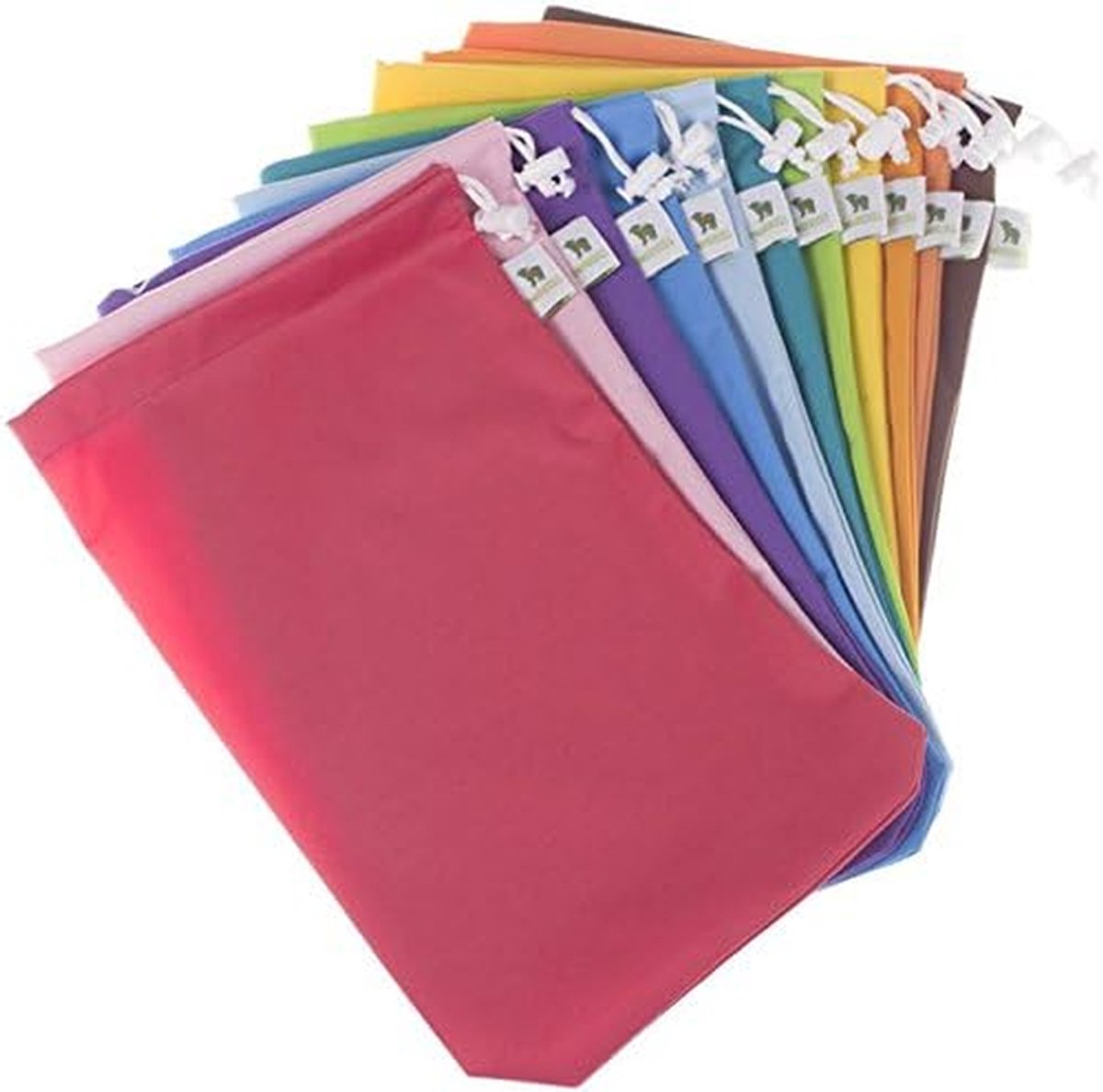 Luiertas met trekkoord - Wetbag opberger - Babyproducten opbergen - Praktisch trekkoord - 38 x 23 cm - Oranje