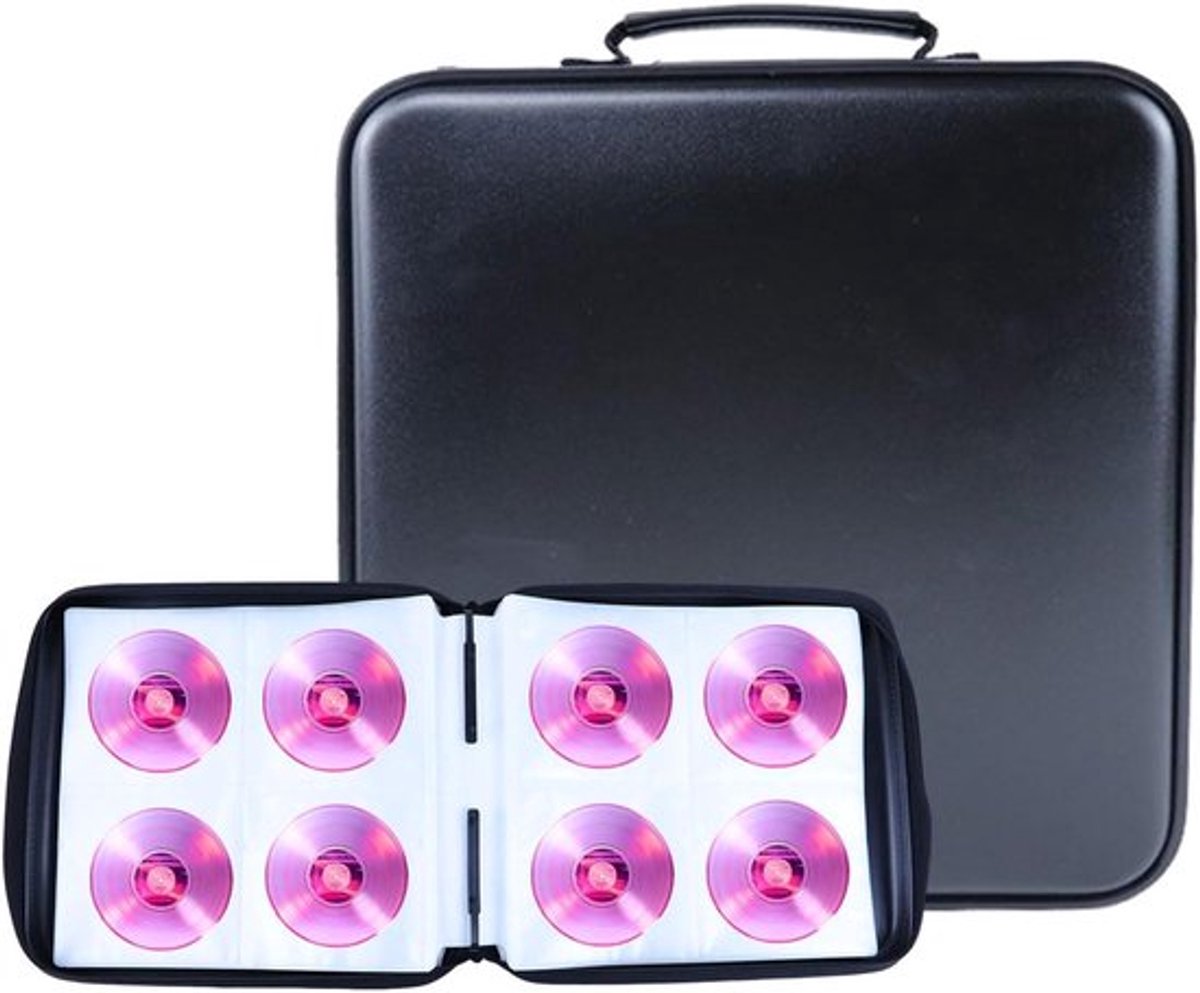 CD etui van hard kunststof voor 160 CD's - draagbare opbergtas voor auto en reizen.